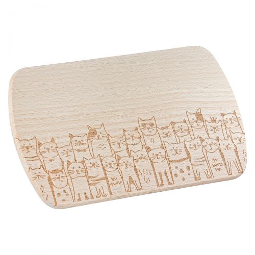 Gilde - Frühstücksbrettchen - Katzenbande - Holz
