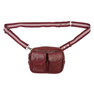 Nijens Berlin 131- Gassitasche - Leckerlibeutel - Leder mit floraler Prägung