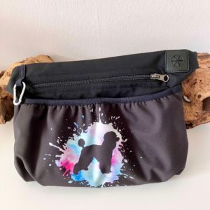 Gassitasche-Leckerlibeutel-Leckerlitasche-Bauchtasche-Hund-Hundespaziergang-Hundesport-Softshell-friends-schwarz-Pudel