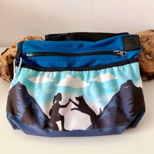 Gassitasche-Leckerlibeutel-Leckerlitasche-Bauchtasche-Hund-Hundespaziergang-Hundesport-Softshell-friends-tuerkis