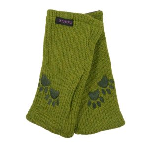 Nijens-Pulswaermer-Amedisli-Handschuhe-Schurwolle-Pfotendesign-Fleece-Innenfutter-kuschlig-weich-Spaziergang-Winter-Hund-gruen-09