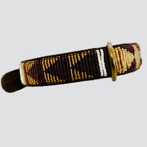 Perlenhalsband-Masai-Afrika-Hundehalsband-Halsband-gestickt-bestickt-handmade-leder-gold-braun-weiss-Topi-1