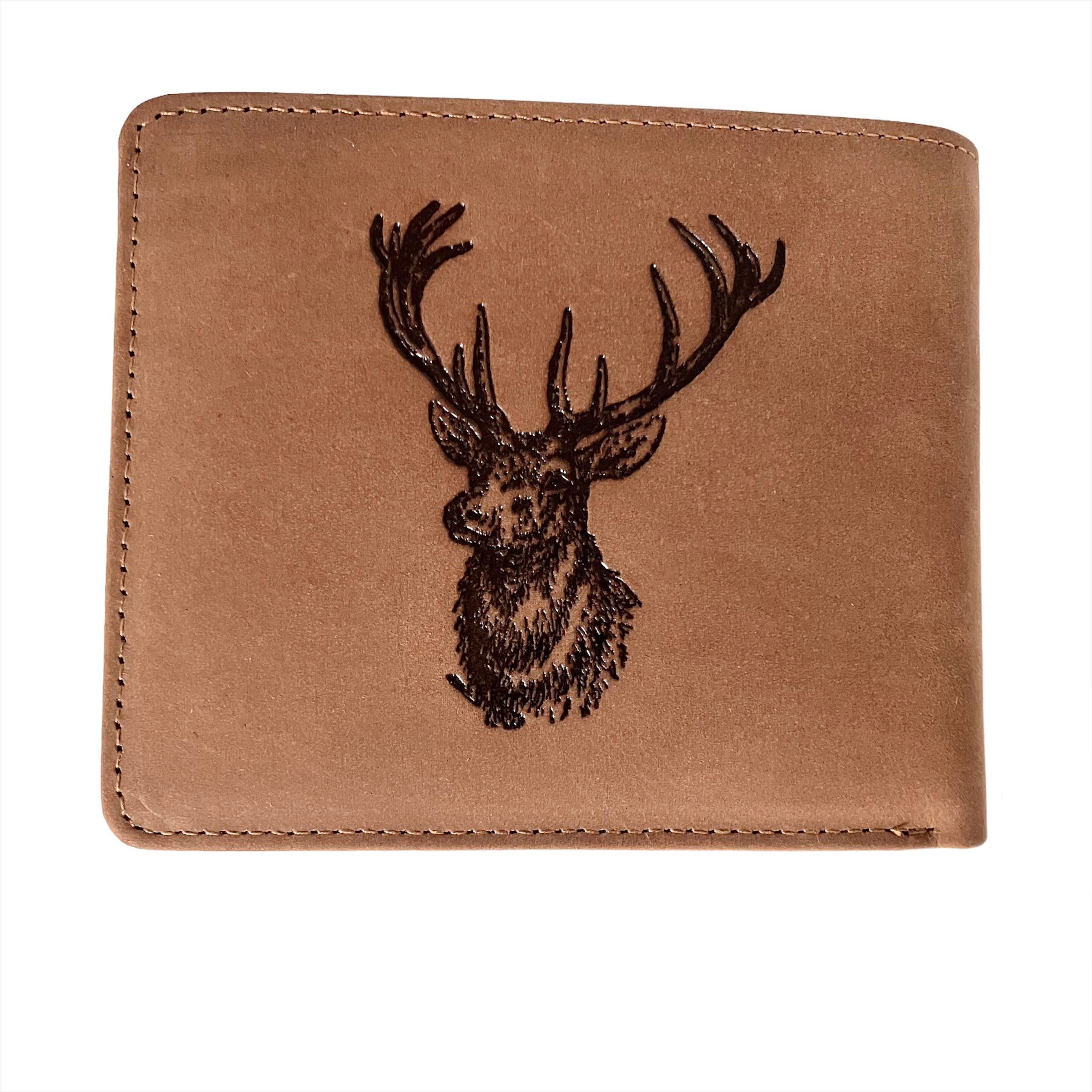 Pfoetli Shop-Gelbeutel-Geldboerse-Portemonnaie-Wildtier-Hirsch-Jagd-Hirsch-Hubertus