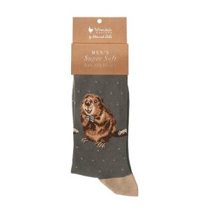 Socken-Wrendale-Designs-Bambussocken-Bambus-Socken-Herrn-Einheitsgroesse-Geschenk-Gift-Bieber