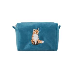 Wrendale-Design-Hannah-Dale-Beutel-Makeup-Beutel-Makeup-Reisen-Ferien-Kulturbeutel-Fuchs-petrol