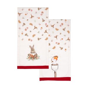 Wrendale Design - Tischläufer - Woodlanders - Waldtiere - Weihnachtsedition