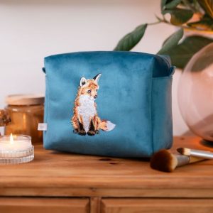 Wrendale Design-Hannah Dale-Kosmetikbeutel-Aufbewahrungsbeutel-bestickt-wunderschoen illustriert-reissverschluss-Fuchs-Daydreamer-1