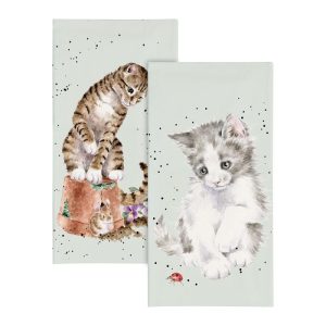 Wrendale Design-Hannah Dale-liebevoll illustriert-Geschenk-Wichtelgeschenk-Adventskalender-Erkaeltung-Schnupfen-Nastuch-Taschentuch-Katze-Glueckskaefer-Ladybird